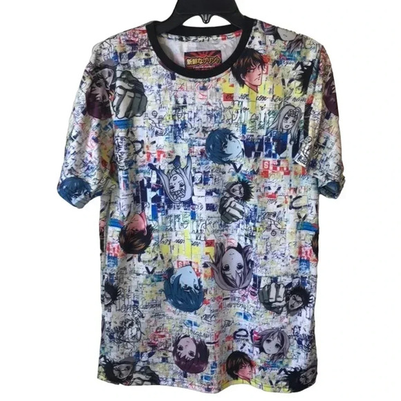 Fresh Prints Multi Color Graphics Anima Shirt Unisex Teenager Size L - Picture 1 of 6